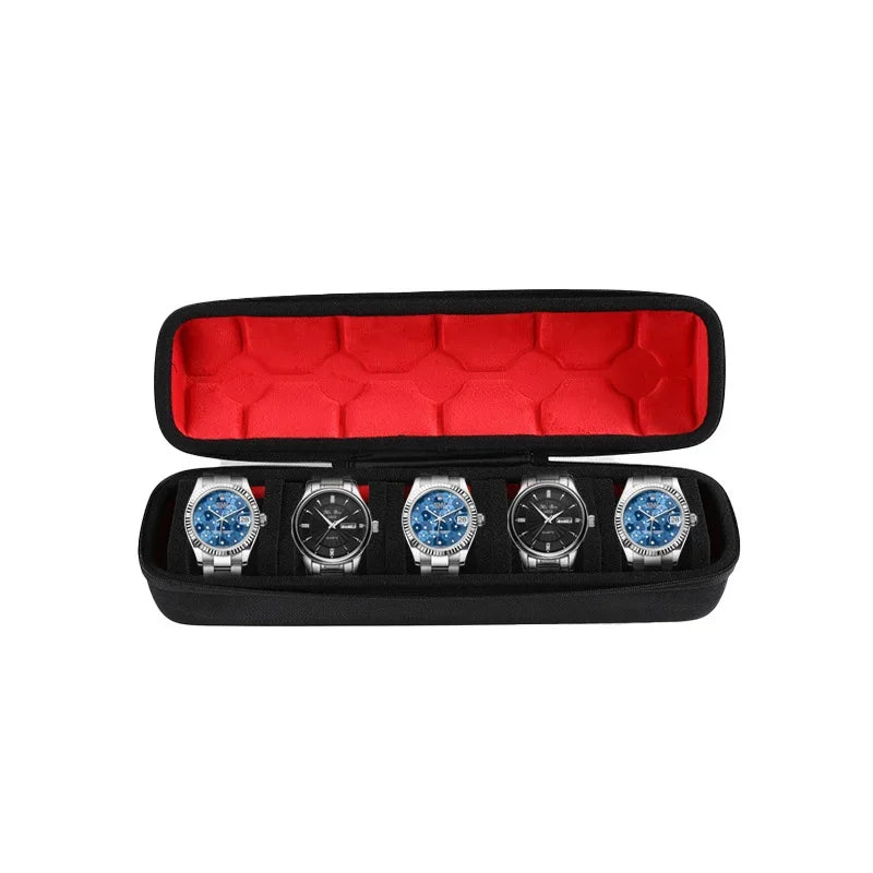 Watch Box Organizer For Men or Women Watch Travel Case Portable Storage Watch Display Holder for Wristwatches and Smart Watches