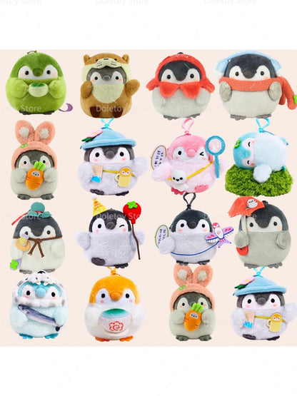 22 Styles Cute Penguin Plush Key Ring Tourist Hat Penguin Keychain For Girls Gifts Creative School Bag Keychain
