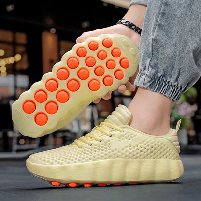 Brand Men Casual Shoes Thick Sole Fashion Sneakers Summer Breathable Male Walking Shoes  Mens Shoes