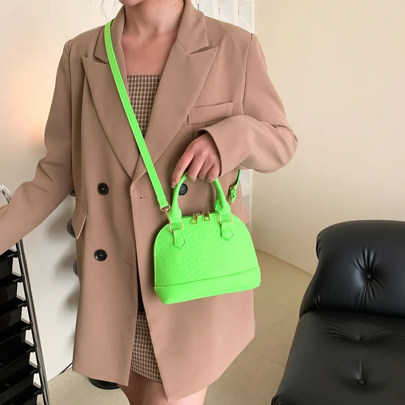 Women's Large Crossbody  Retro Felt Handbag with Makeup Organizer Solid-Color Casual Purse for Everyday Use Travel Shoulder Bag