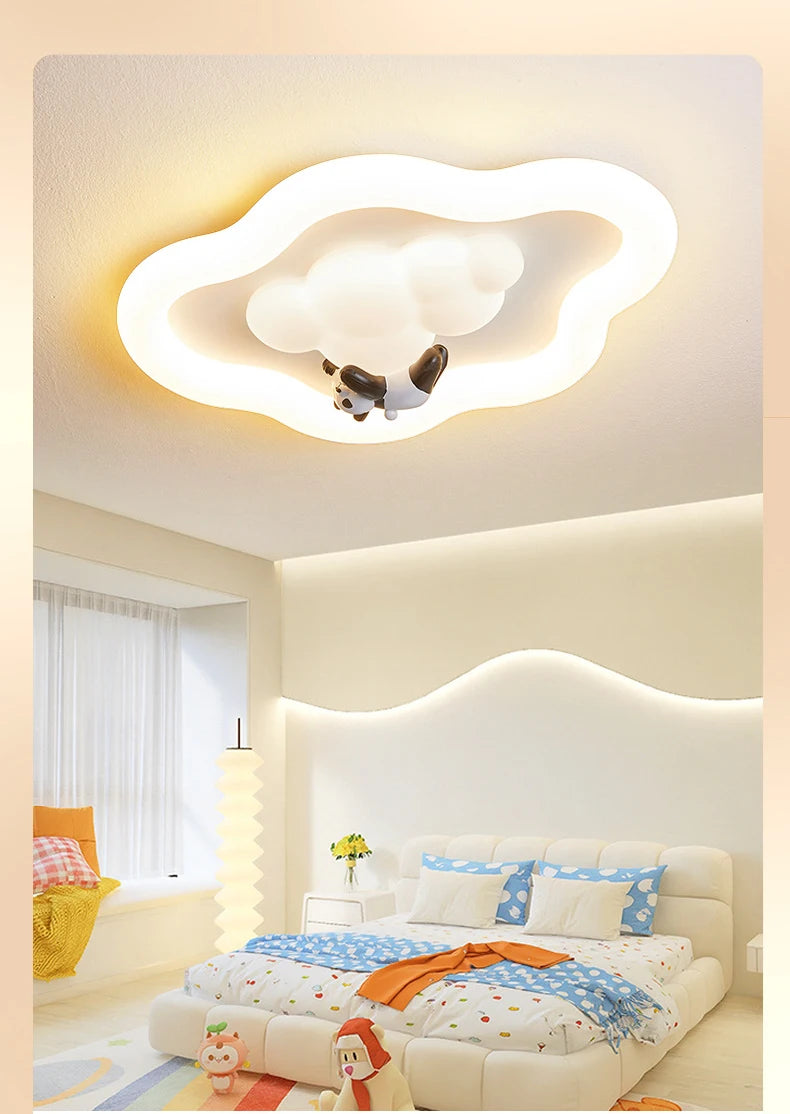 Cloud Light LED Children's Room Baby Room Ceiling Lights Modern Cream Style Nursery Decor Bedroom Cloud Ceiling Lamps