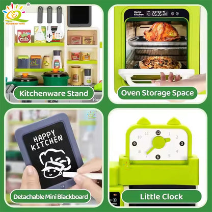 New kitchen tableware table Simulates kitchen cooking functions Electric toy Children's role-playing game Educational toy