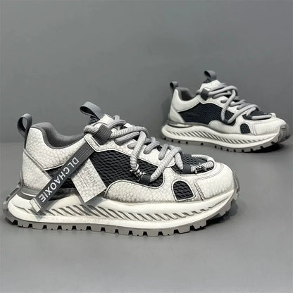 New Men Running Shoes Mesh Breathable Sneakers Lightweight Cushioning Non Slip Outdoor Sports Footwear Large Size Daily Walking