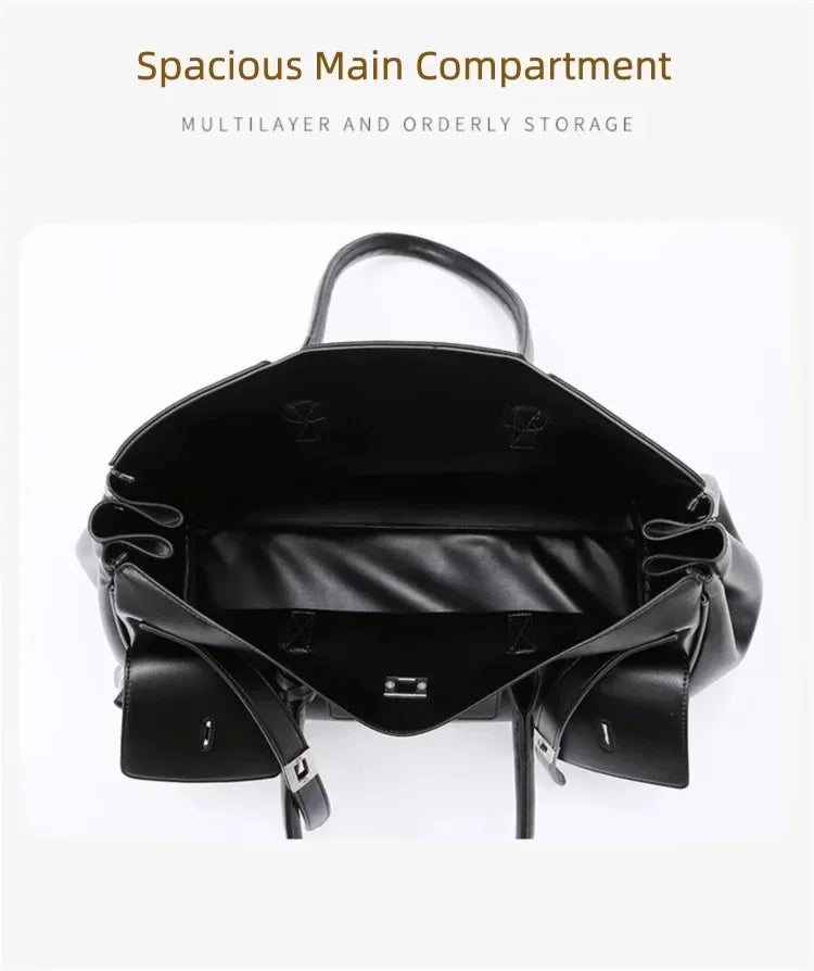 New Women's Tote Bag, Fashionable and Simple Casual Bag, High-End Shoulder Bag, Large-Capacity Commuter Bag, Trendy Handbag, Water-Repellent Shopping Bag