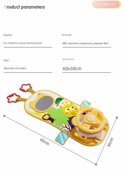 Baby Car Seat Toys Baby Toy Electric Simulate Driving Car Copilot Steering Wheel Seat Toy Hanging Toys for Baby 0 12M