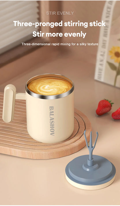 400ml Electric Automatic Self Stirring Cup Self Mixing Coffee Mug Glass Waterproof Protein Powder Stirrers for Home Office