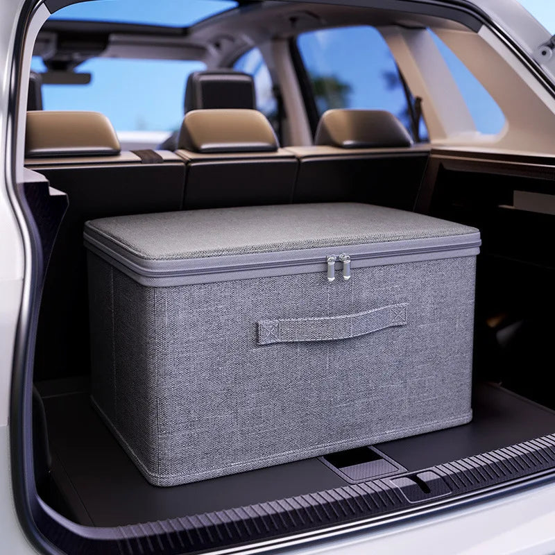 Foldable Storage Box with Cloth Cover, Large Capacity Quilt Storage Box, Underwear Storage Box Clothes Organizer