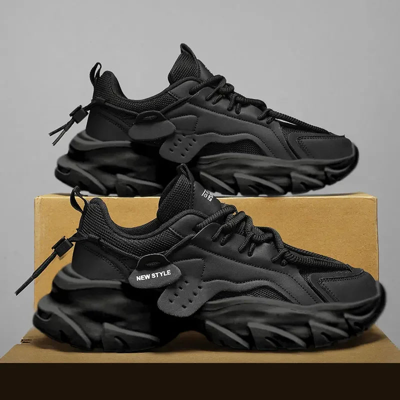 Mens Shoe Breathable Thick Soled Casual Sneakers Outdoor Running Four Seasons New Tennis Men Soft Soles Comfort Male Sneakers