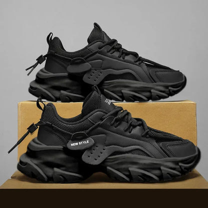Mens Shoe Breathable Thick Soled Casual Sneakers Outdoor Running Four Seasons New Tennis Men Soft Soles Comfort Male Sneakers