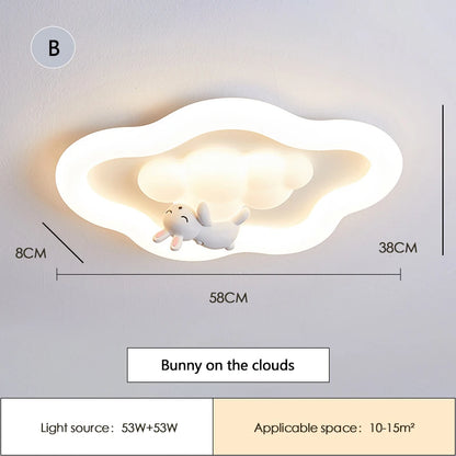 Cloud Light LED Children's Room Baby Room Ceiling Lights Modern Cream Style Nursery Decor Bedroom Cloud Ceiling Lamps