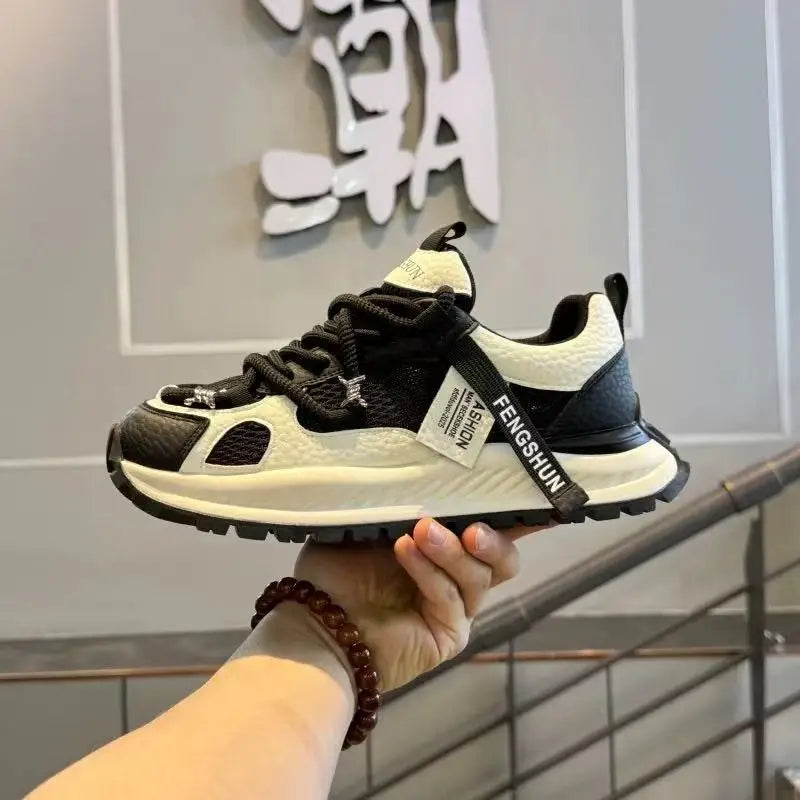New Men Running Shoes Mesh Breathable Sneakers Lightweight Cushioning Non Slip Outdoor Sports Footwear Large Size Daily Walking