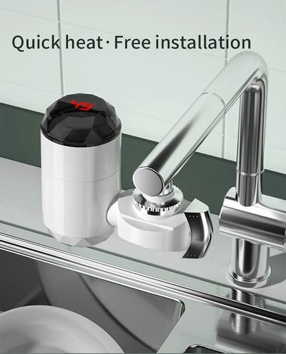 Electric Kitchen Water Heater Tap Instant Hot Water Faucet Heater Cold Heating Faucet Tankless Instantaneous Water Heater Home