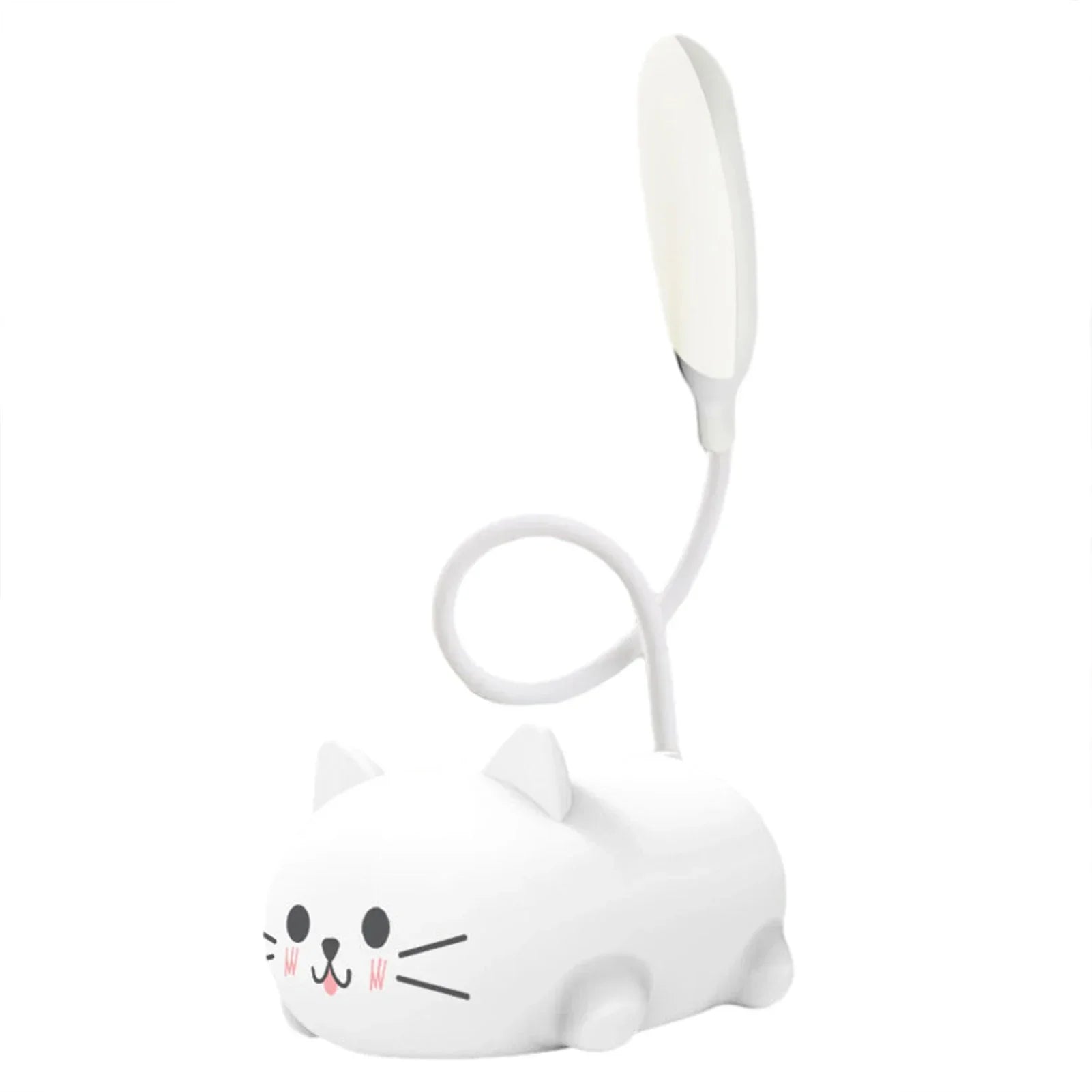 Mini cat Usb Recharge Battery Led Table Night Light Child Eye Protection Warm White Desk Lamp