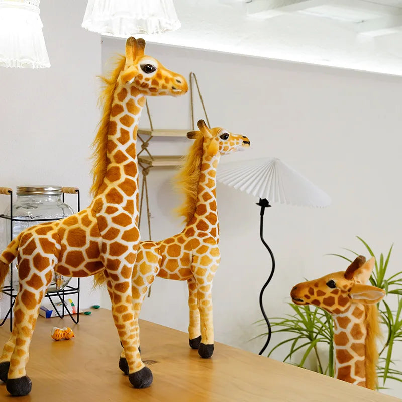 50-120cm Giant Real Life Giraffe Plush Toys High Quality Stuffed Animals Dolls Soft Kids Children Baby Birthday Gift Room Decor