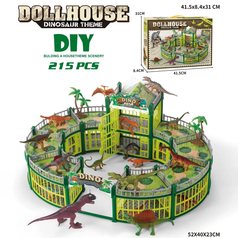New DIY Dinosaur Park Model Children's Simulated Animal Toys Boys Educational Assembly Model Toys Birthday Gifts
