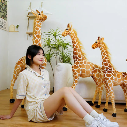 50-120cm Giant Real Life Giraffe Plush Toys High Quality Stuffed Animals Dolls Soft Kids Children Baby Birthday Gift Room Decor