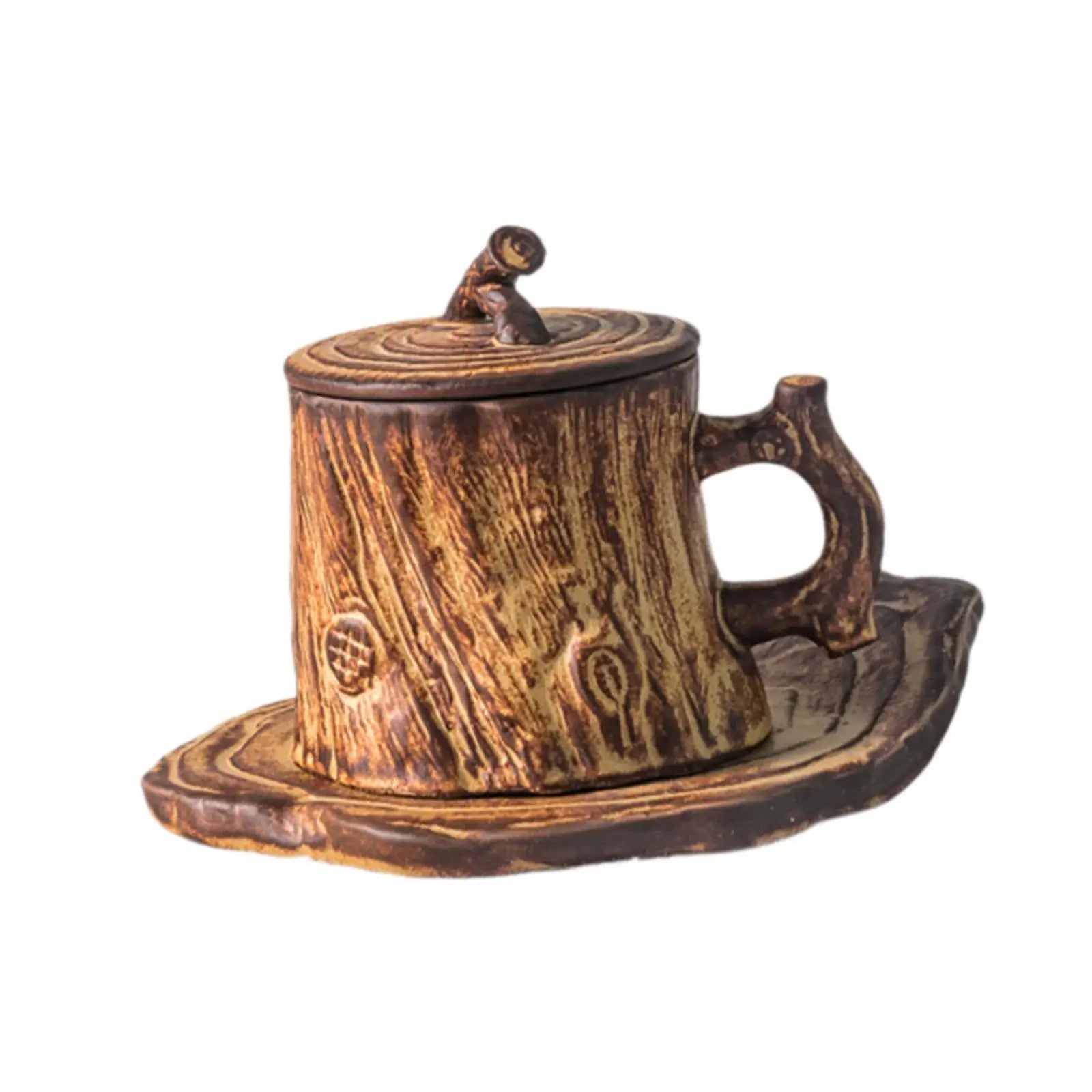 Coffee Mug Stump Design 225ml Drinkware Retro Morning Cup Cappuccino Cup