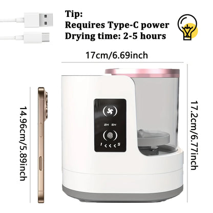 Portable Three-in-One Electric Makeup Brush Cleaner with Dryer USB Deep Cleaning for Various Sizes of Beauty Brushes including