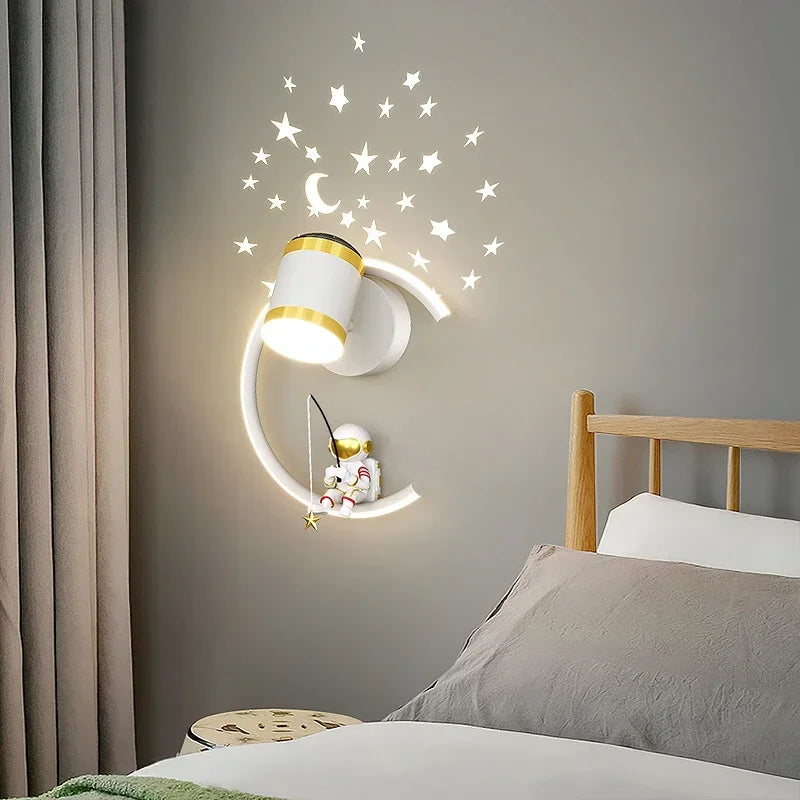 Wall Led Lights Modern Minimalist Astronaut Bedroom Bedside Sconce Lamps for Room Children's Home-appliance