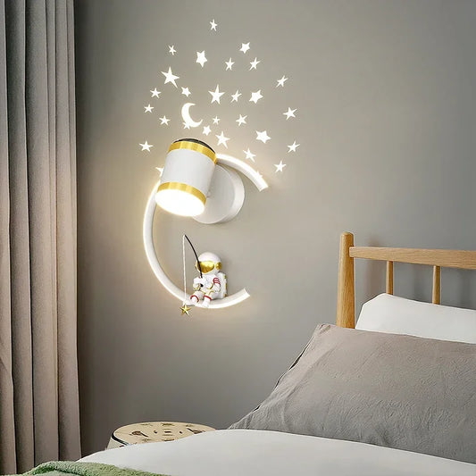 Wall Led Lights Modern Minimalist Astronaut Bedroom Bedside Lamps for Room Children's Home-appliance