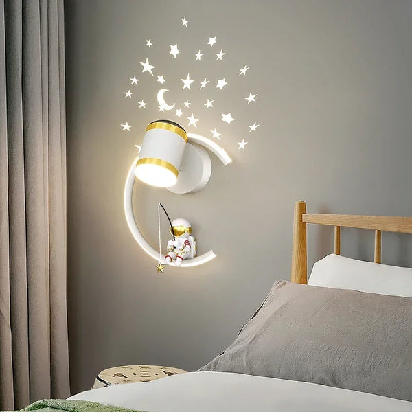 Wall Led Lights Modern Minimalist Astronaut Bedroom Bedside Sconce Lamps for Room Children's Home-appliance