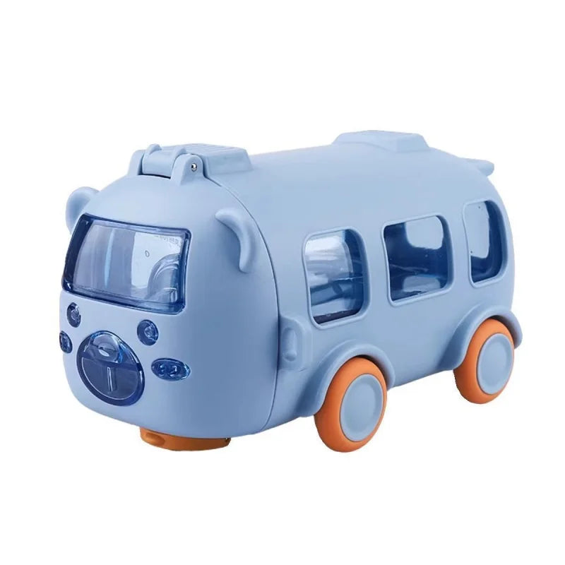 Cute Kids Water Bottle With Straw Fun 0.5L Car-Themed Drinkware For Toddlers Leakproof BPA-Free