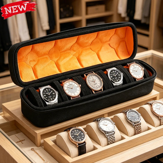 Watch Box Organizer For Men or Women Watch Travel Case Portable Storage Watch Display Holder for Wristwatches and Smart Watches