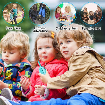 Kids Walkie Talkies 2 Pack Rechargeable Toy Two Way Radio 22 Channels 3KM Long Range for Children Outdoor Play Birthday Gifts