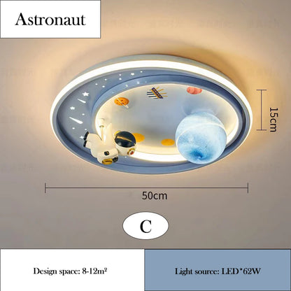 Children's Bedroom Ceiling Lights LED Moon Astronaut Unicorn Light Warm Romantic Baby Room Boy Girl Bedroom Ceiling Lamps