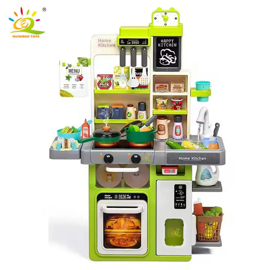 New kitchen tableware table Simulates kitchen cooking functions Electric toy Children's role-playing game Educational toy