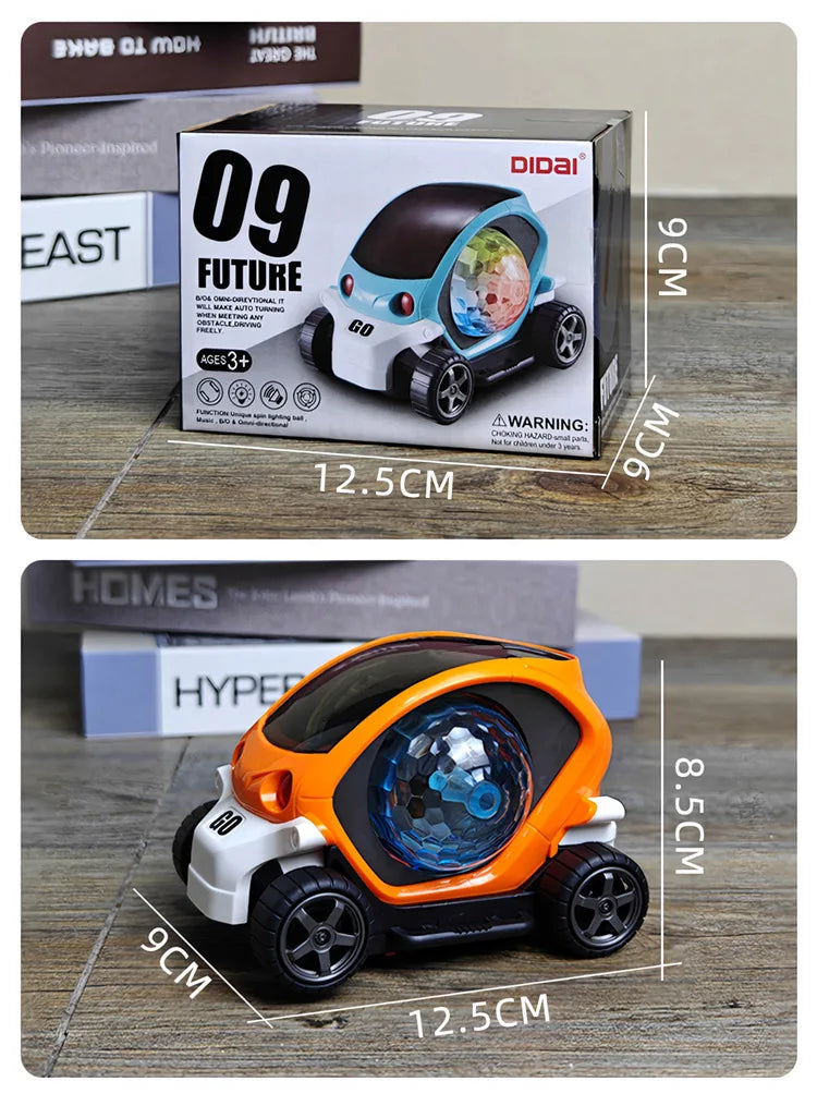 Electric Turn To Music Lights Dazzling Toy Car Model Boy Birthday Holiday Best Gift