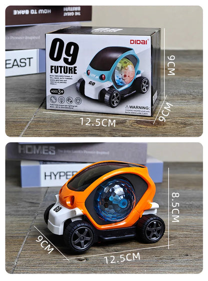 Electric Turn To Music Lights Dazzling Toy Car Model Boy Birthday Holiday Best Gift