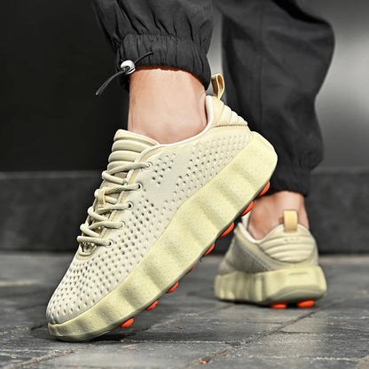 Brand Men Casual Shoes Thick Sole Soft Fashion Sneakers Summer Breathable Male Walking Shoes