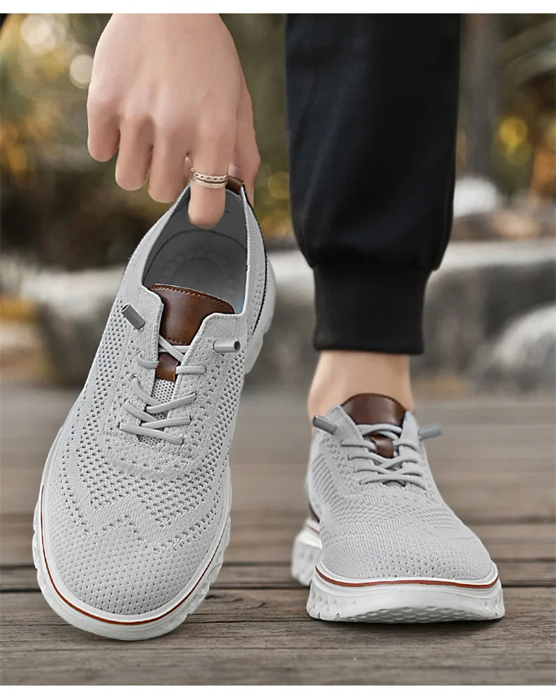 Men Sneakers New Men Mesh Casual Shoes Fashion Lightweight Breathable Soft Soled Shoes Summer Outdoor Sports Fitness Large Size