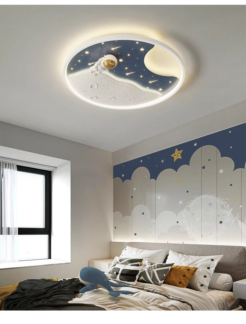 LED moon Astronaut Light Fantastic Eye Care living room bedroom girl lamp  Princess light