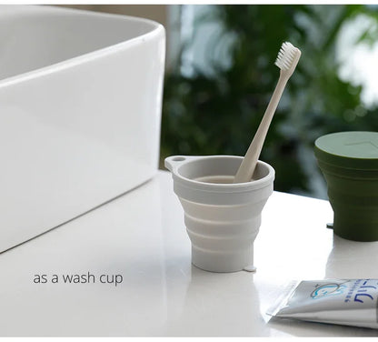 Folding Water Cup Heat-resistant Travel Portable Mouthwash Cup Hotel Toiletries Set Compressed Cup