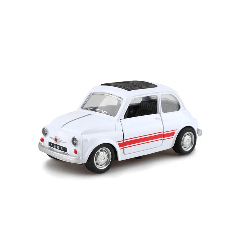 Retro Fiat Alloy Pull-back Car, Simulated  Scale Alloy Pull-back Car, Children's Toy Gift. Birthday Gift.