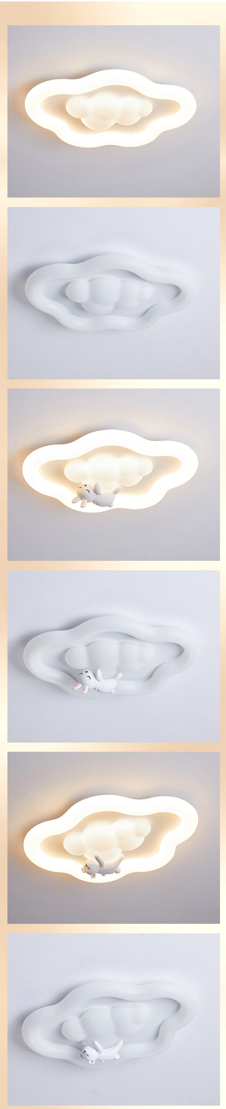 Cloud Light LED Children's Room Baby Room Ceiling Lights Modern Cream Style Nursery Decor Boy Girl Bedroom Cloud Ceiling Lamps