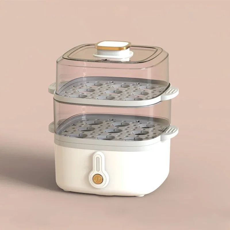 Mini Steamer Electric Steam Pot Cooking Steaming Home Two-layer Transparent Food Dumplings Household Pan Warmer Multicooker