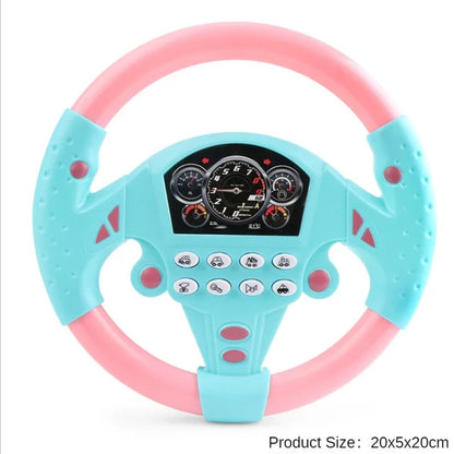 Children Eletric Simulation Steering Wheel Toys Gifts Light Sound Musical Stroller Simulate Driving Car Vocal Toy for Kids
