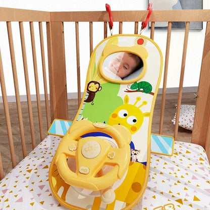 Baby Car Seat Toys Baby Toy Electric Simulate Driving Car Copilot Steering Wheel Seat Toy Hanging Toys for Baby 0 12M Hot