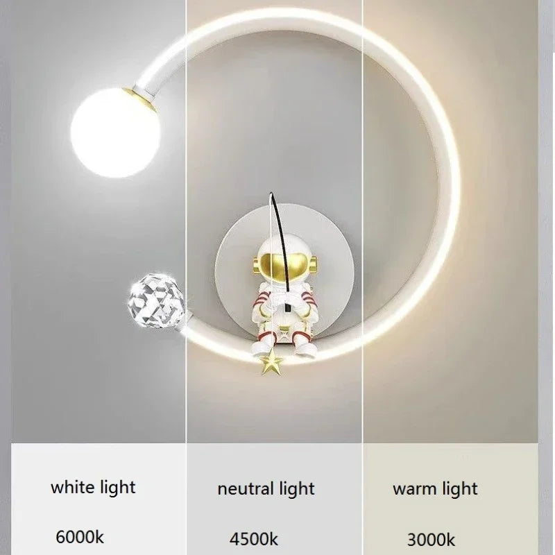 Wall Led Lights Modern Minimalist Astronaut Bedroom Bedside Sconce Lamps for Room Children's Home-appliance