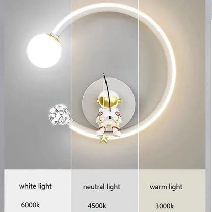 Wall Led Lights Modern Minimalist Astronaut Bedroom Bedside Lamps for Room Children's Home-appliance