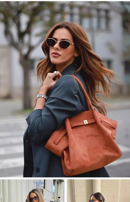 Women's Dumpling Bag Large Capacity Tote Bag Casual Shoulder Handbag 2026 New Fashion Solid Color Top-handle Bag for Work Travel