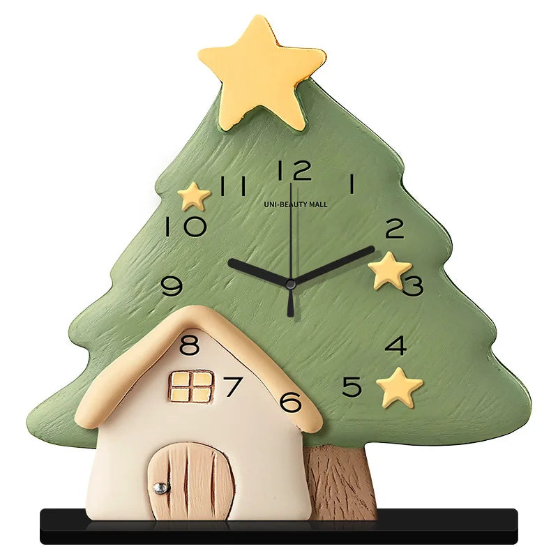 Christmas Decoration Desktop Clock Desktop Clock Creative Desk Clock High-end Living Room Clock Small Ornament