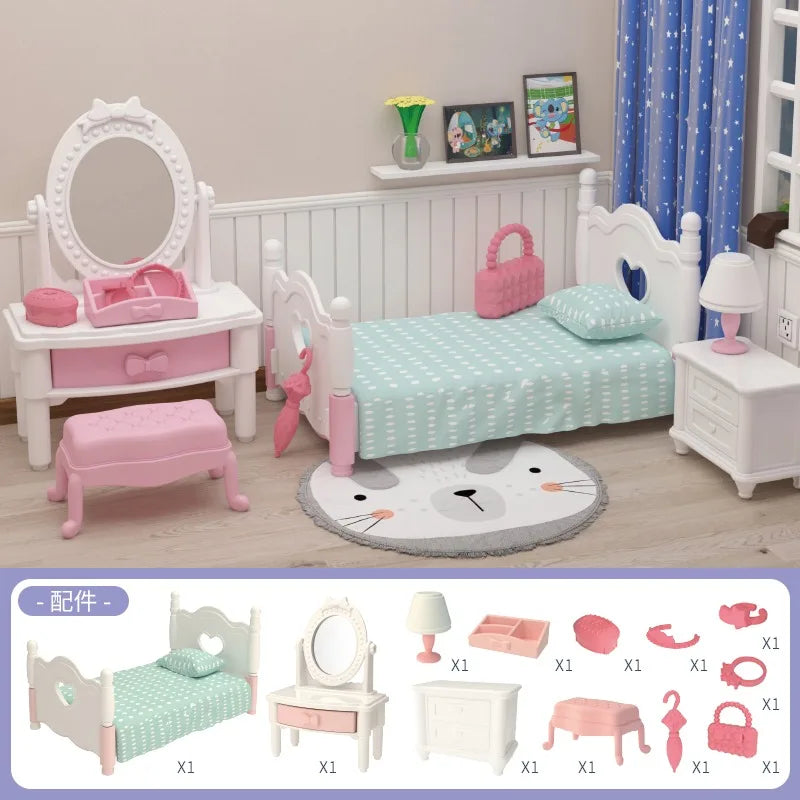 Mini supermarket shopping games dollhouse furniture accessories Intellectual education toys for kid family interaction toys