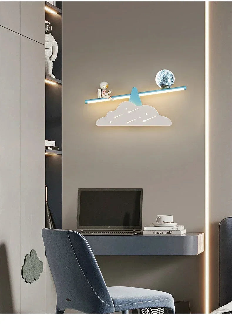Wall Led Lights Modern Minimalist Astronaut Bedroom Bedside Sconce Lamps for Room Children's Home-appliance