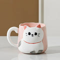 3D Embossed Ceramic Cup Cute Cat Coffee Milk Tea Breakfast Handle Cup Tableware Novelty Gift Home 500ml Mug