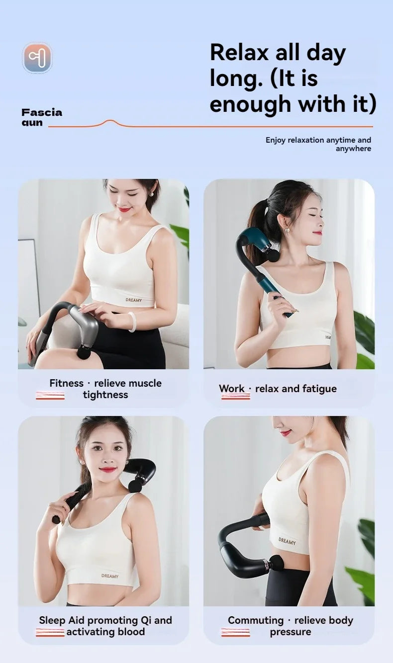Smart Fascia Gun Electric Massager Hammer Electric Fascia Gun Home Handheld Hammer Back
