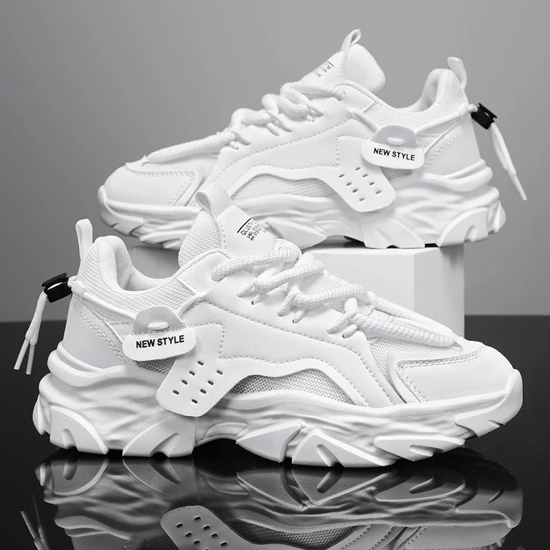 Mens Shoe Breathable Thick Soled Casual Sneakers Outdoor Running Four Seasons New Tennis Men Soft Soles Comfort Male Sneakers